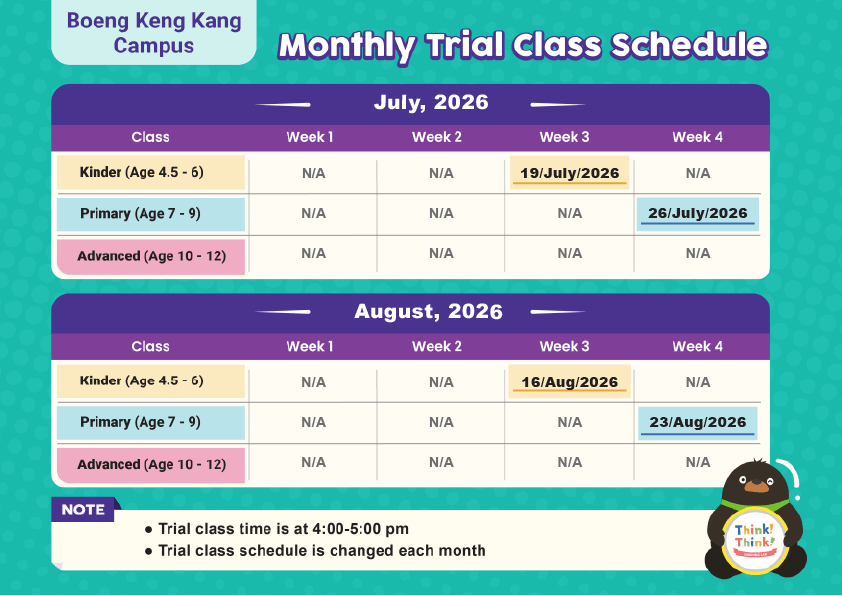bkk campus trial calendar