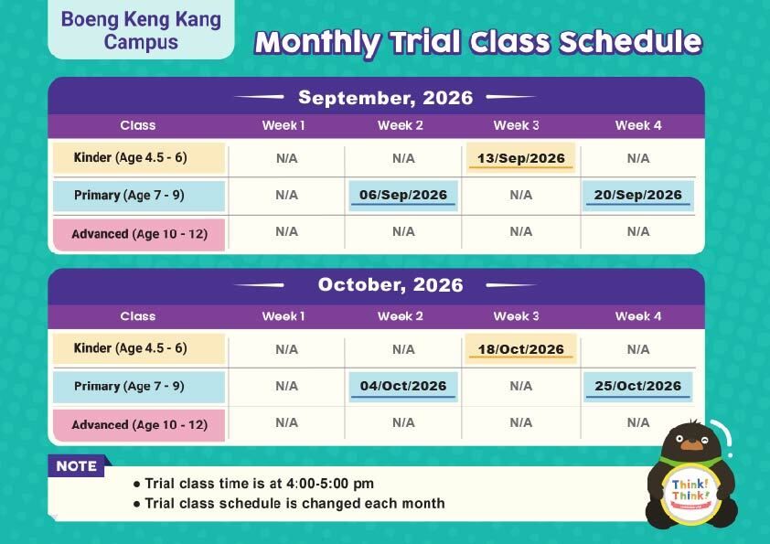 bkk campus trial calendar