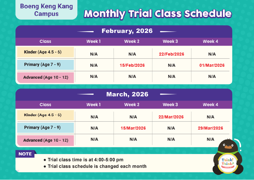 bkk campus trial calendar