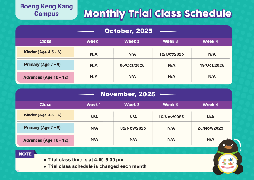 bkk campus trial calendar